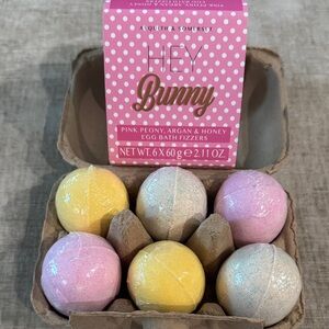 Hey Bunny Pink Peony Egg Bath Fizzers - Pink, Yellow & Cream